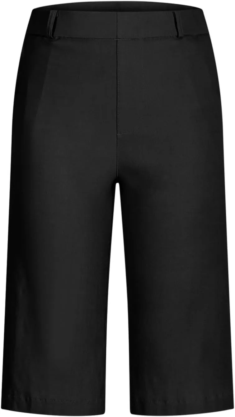 Womens Stretch Twill Shorts High Waisted Bermuda Shorts 2025 Summer Casual Knee Length Capri Pants with Pockets