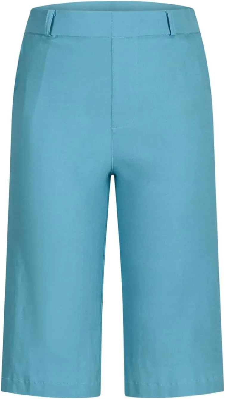 Womens Stretch Twill Shorts High Waisted Bermuda Shorts 2025 Summer Casual Knee Length Capri Pants with Pockets