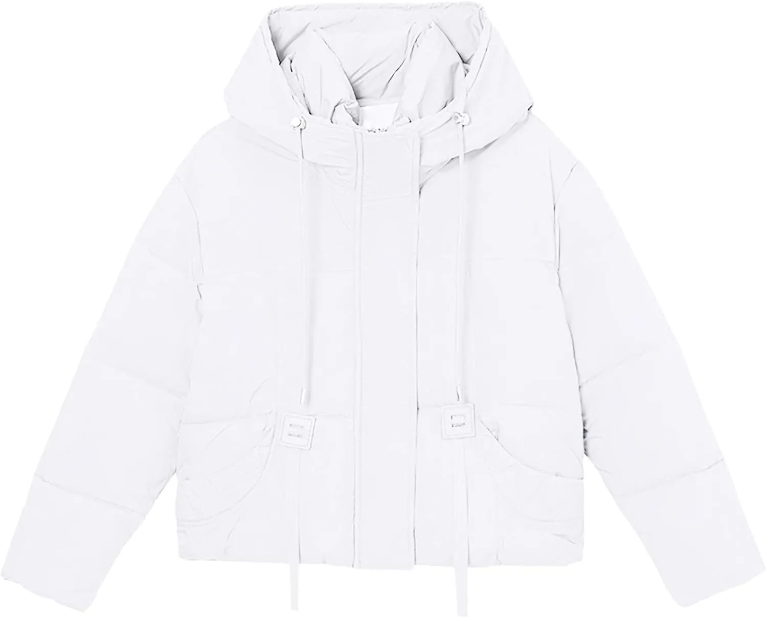 Women's Thickened Down Jacket Winter Hooded Short Puffy Packable Jacket, Warm Puffer Down Coat for Women