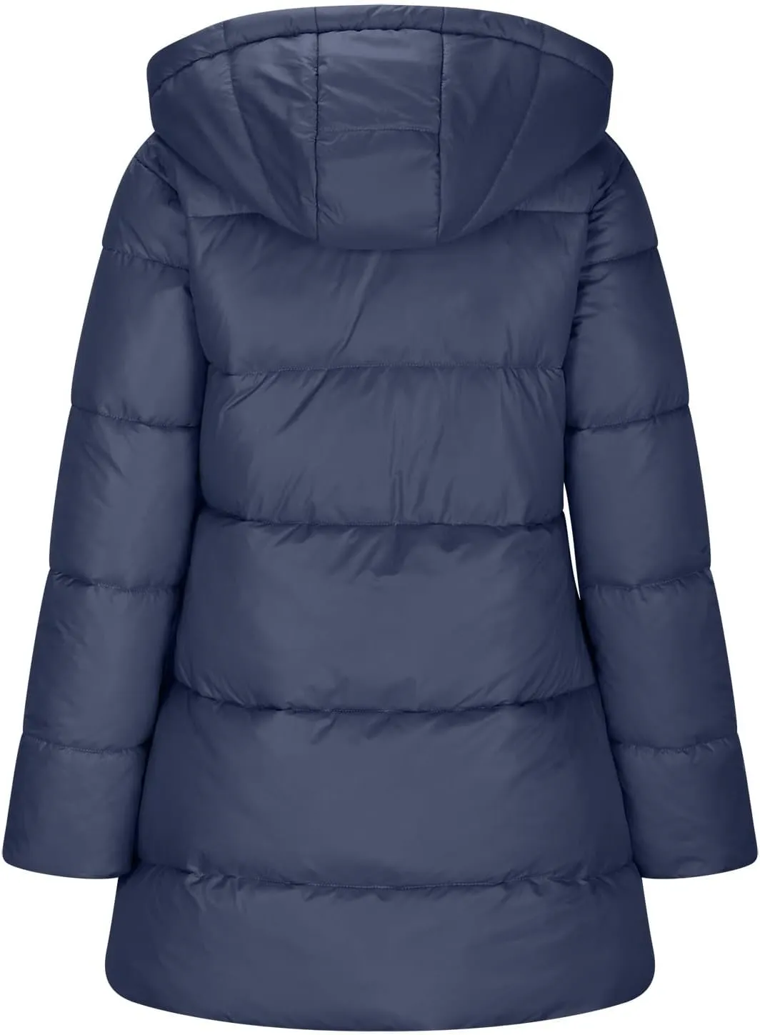 Women's Warm Winter Hooded Coat Down Long Jacket Warm Parka Thicken Puffer Coat with Removable Fur Hood
