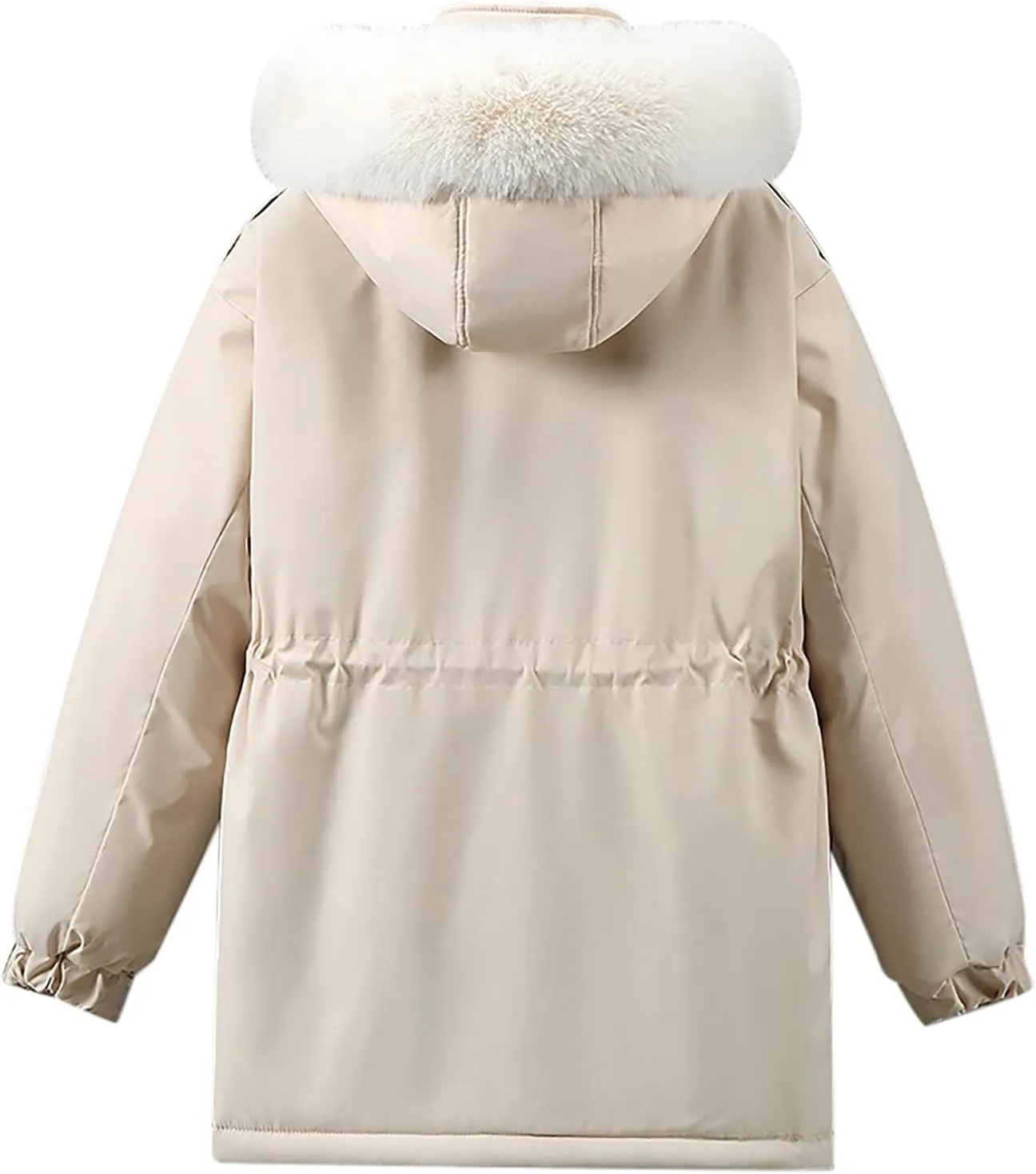 Womens Winter Coats with Faux Fur Hood Thicken Quilted Lightweight Puffer Jackets Down Coats Plus Size Parkas Outerwear