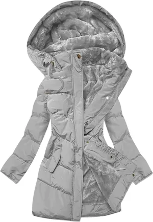 yardsong Fleece Lined Winter Coats for Women Thermal Fuzzy Sherpa Lined Quilted Jacket Zip Up Long Sleeve Hooded Outerwear