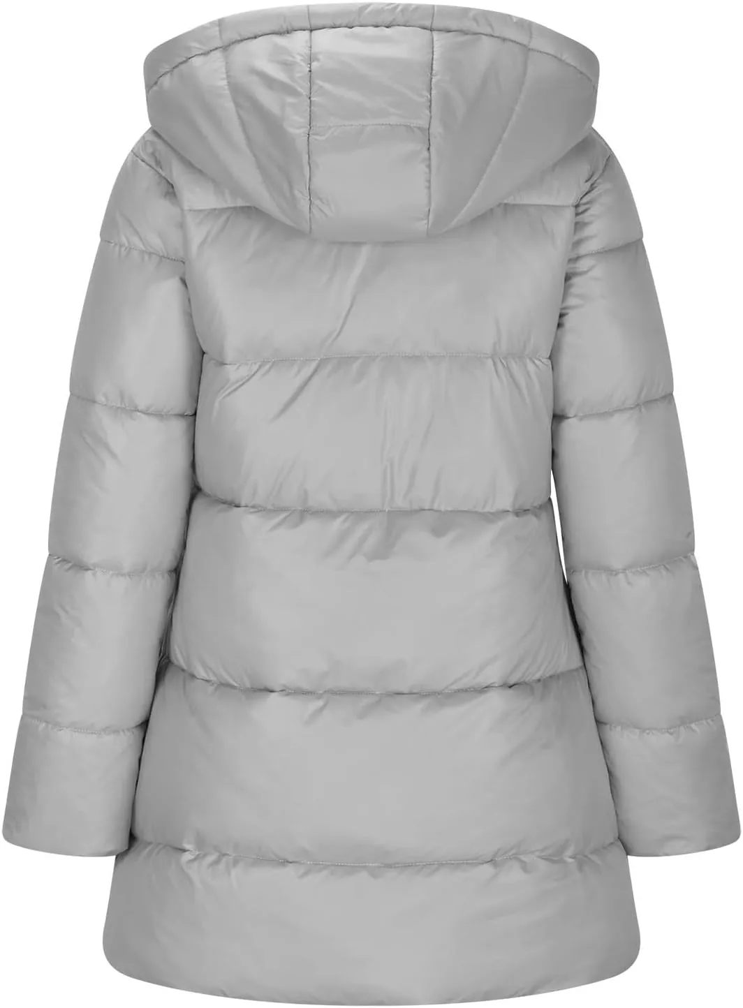 yardsong Fleece Lined Winter Coats for Women Thermal Fuzzy Sherpa Lined Quilted Jacket Zip Up Long Sleeve Hooded Outerwear